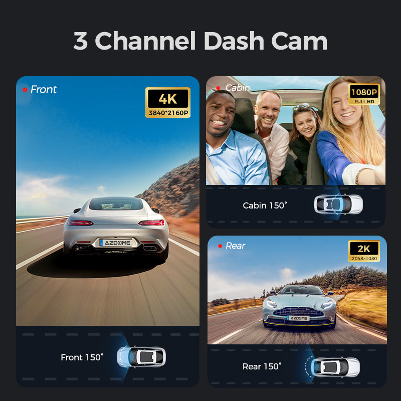 AZDOME M550 Max 4K IPS Screen Dashcam with
