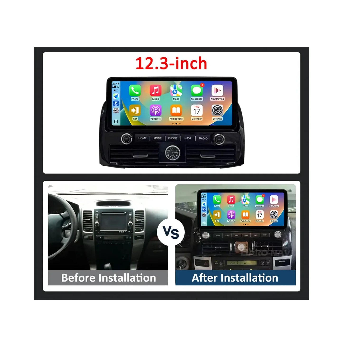 TOYOTA LAND CRUISER PRADO 12.3" 4GB RAM 32GB STORAGE (6810) 2002-2009 ANDROID