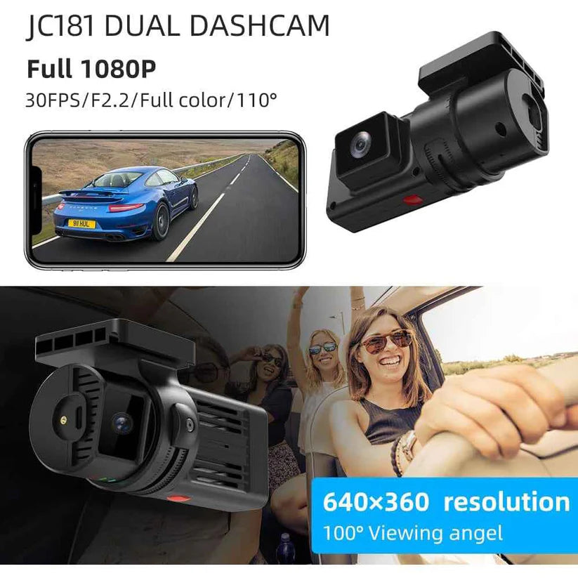 JIMI-MINI 4G CAR CAMERA WITH LIVE STEAMING, JC181, DUAL CAMERAS, GPS TRACKING, WiFi, HOTSPOT, MULTIPLE ALARMS, DVR, DASH CAM.