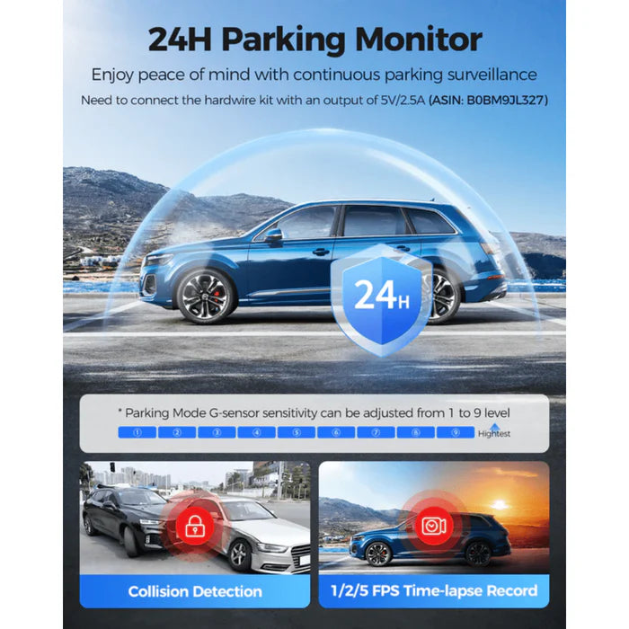 Azdome 4K+2.5K DashCam Mirror PG17 MAX – مرآة داش كام ذكية
