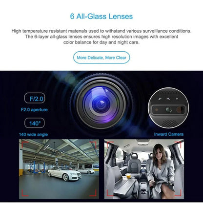 جيمي داش كام JC400 P – كاميرا أمامية وداخلية مع GPS و4G