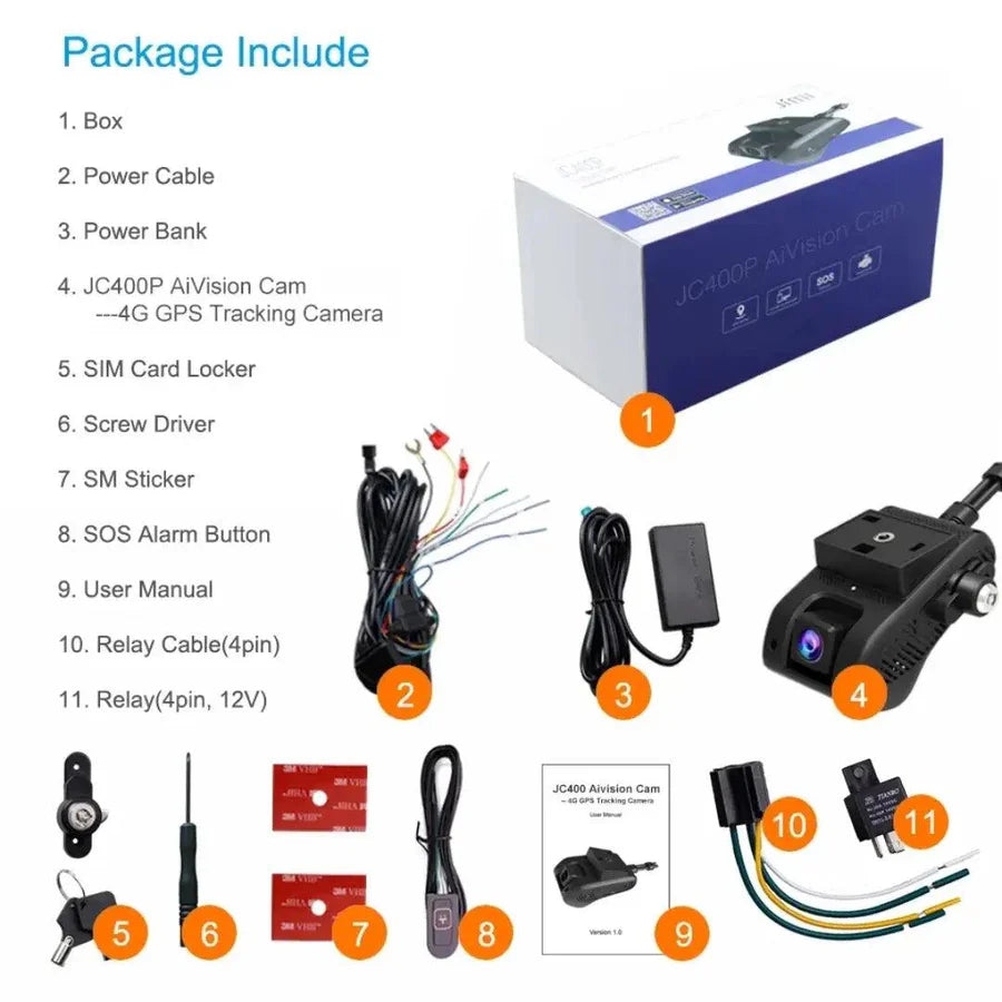 JIMI JC261 Car Dash Cam Mobile MDVR Car DVR with DMS Cabin