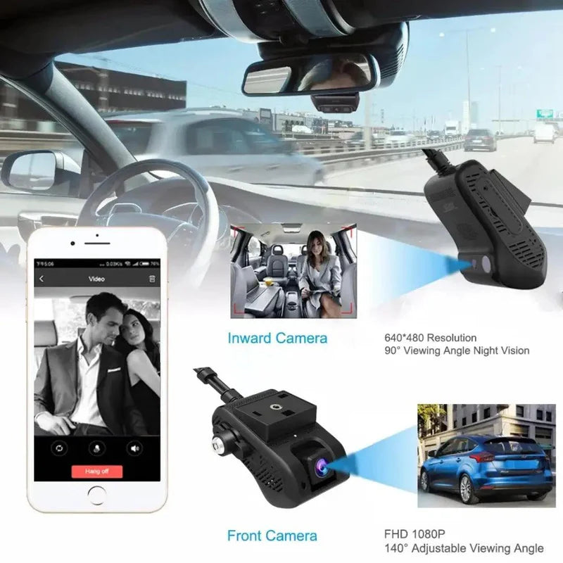 جيمي داش كام JC400 P – كاميرا أمامية وداخلية مع GPS و4G