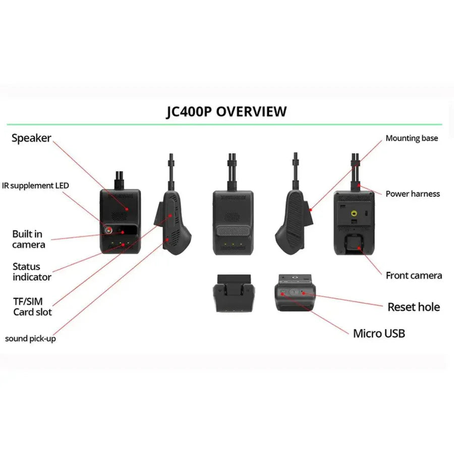 JIMI JC261 Car Dash Cam Mobile MDVR Car DVR with DMS Cabin