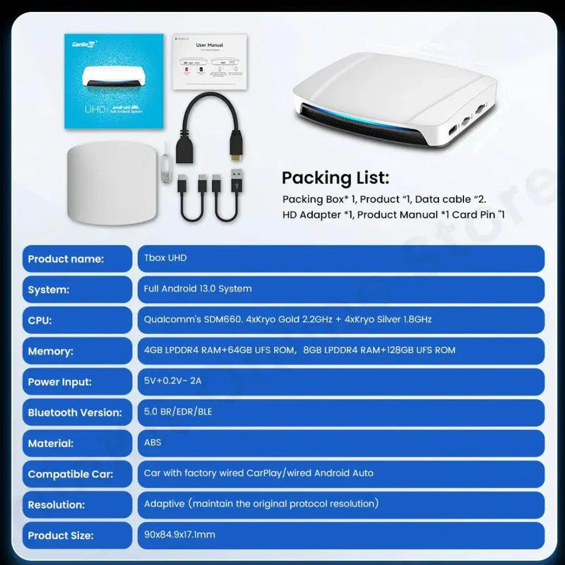 ‎قطعة Ai Box tv كارلينكت ألترا SDM660 - أندرويد 13